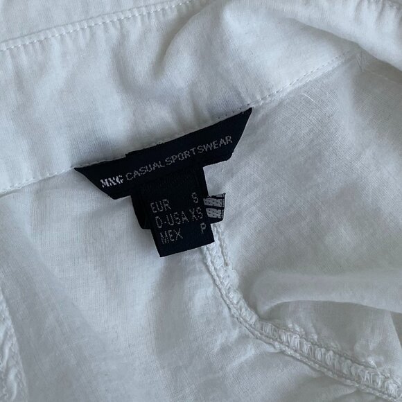 y2k light scrunch white blouse - Picture 5 of 5